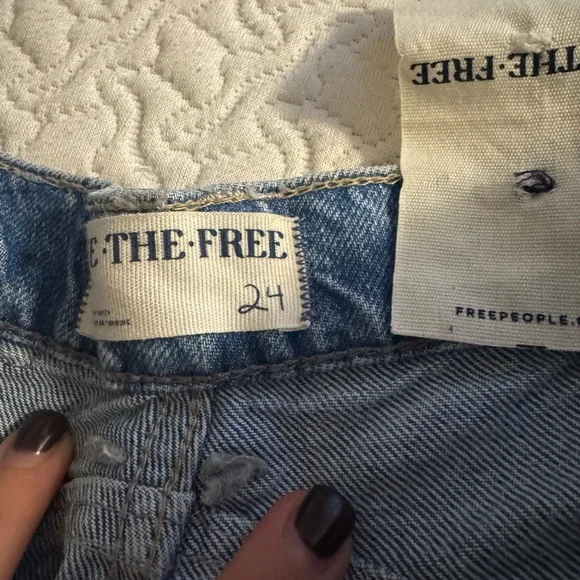 Free People Good Luck Mid Rise Barrel Jeans - Picture 2 of 7